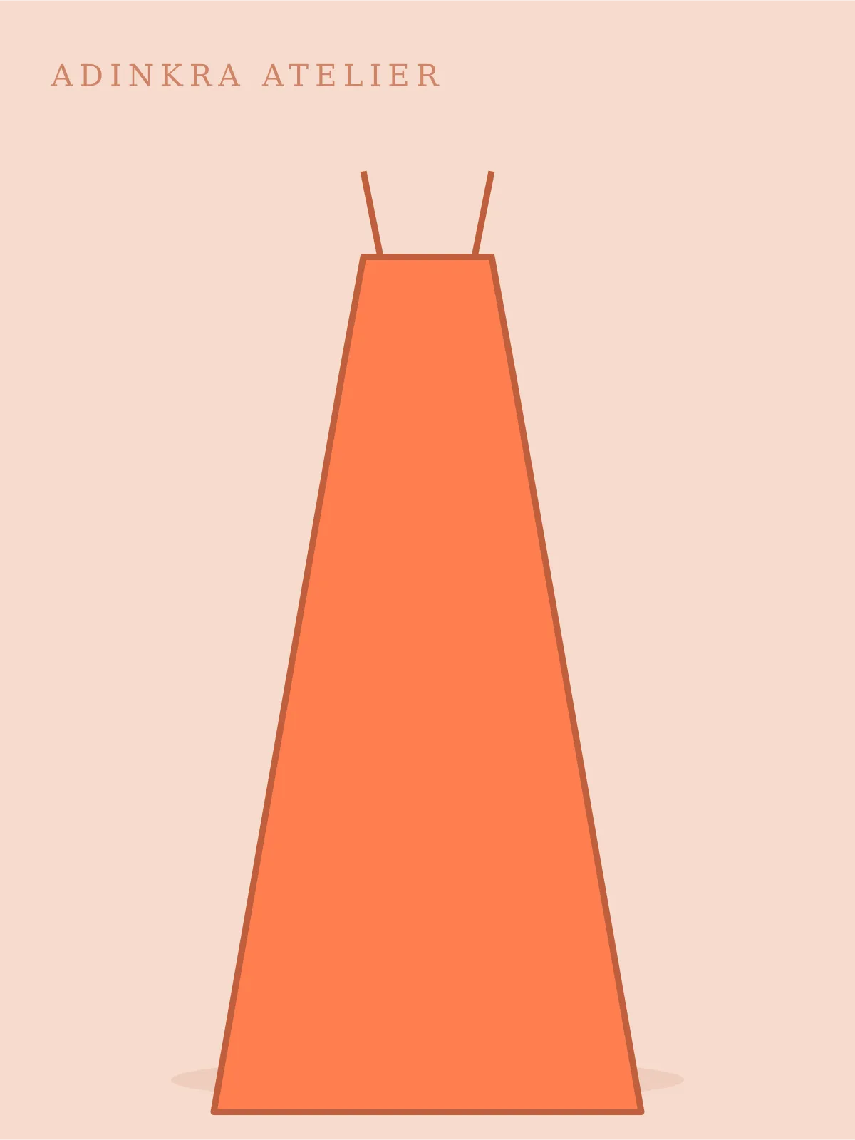 Adenta A-Line Dress in coral