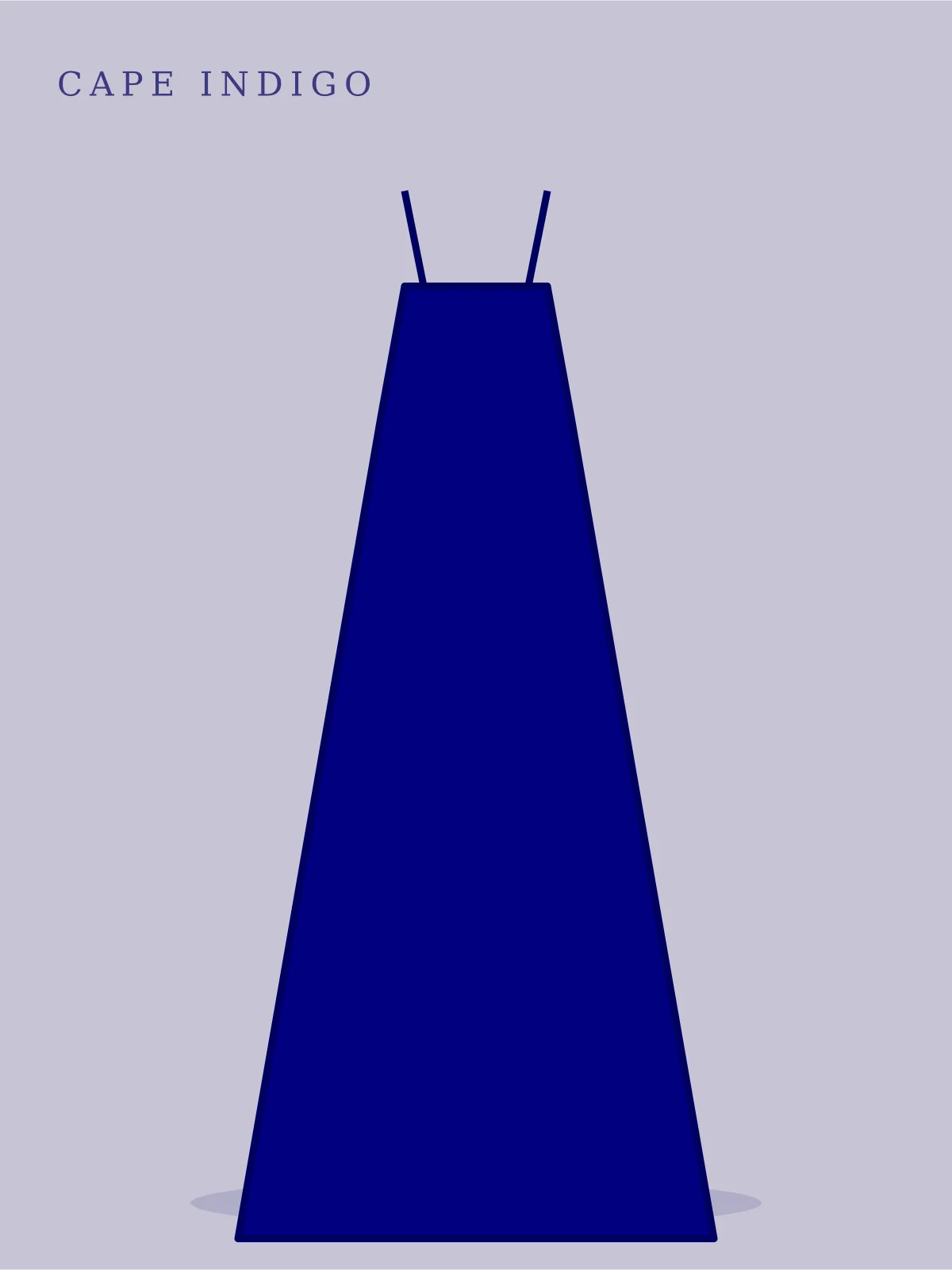 Shweshwe Tiered Dress in navy blue